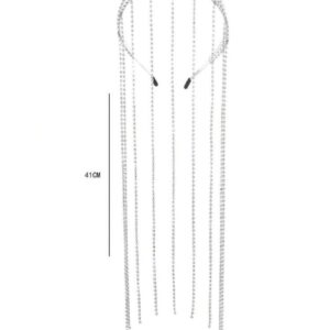 1pc 3 layer rhinestone fringe hair hoop | y2k party head jewelry | carnival hair chain | elegant hair vine headpiece