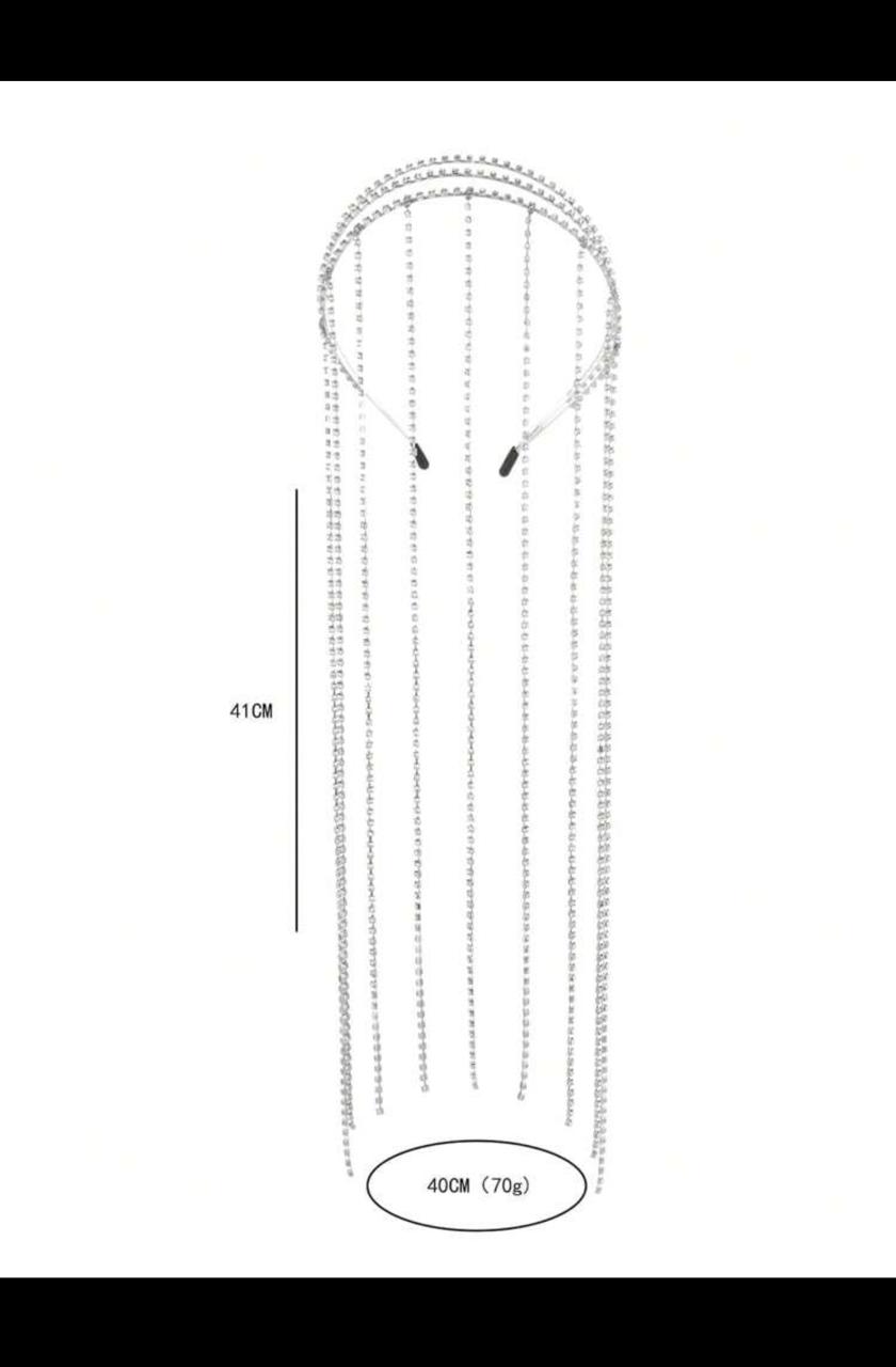 1pc 3 layer rhinestone fringe hair hoop | y2k party head jewelry | carnival hair chain | elegant hair vine headpiece 1pc 3 layer rhinestone fringe hair hoop | y2k party head jewelry | carnival hair chain | elegant hair vine headpiece